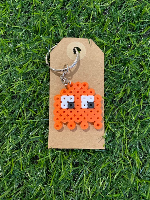 Pac-Man Ghost Keyring (Orange)